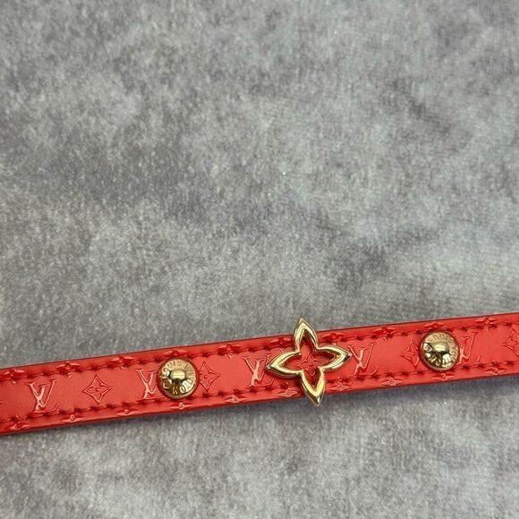 Louis Vuitton Blooming Red Monogram Flower Bracelet M6535 New - Picture 7 of 12